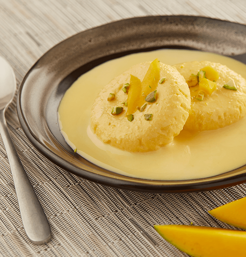 Mango Milk Cake (Rasmalai)